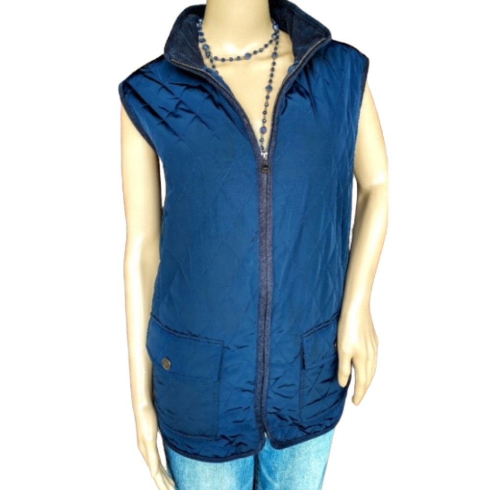 Talbot's Women's Quilted Zip Front Vest